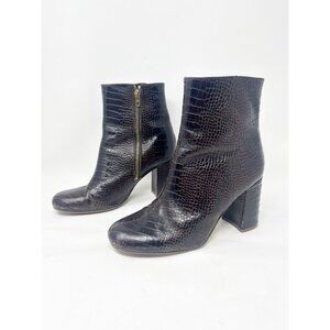 J. Crew Crocodile Boots Size 10 GUC
